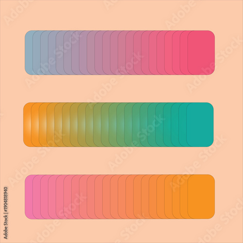 Set of 3 colorful gradient divider bars vector