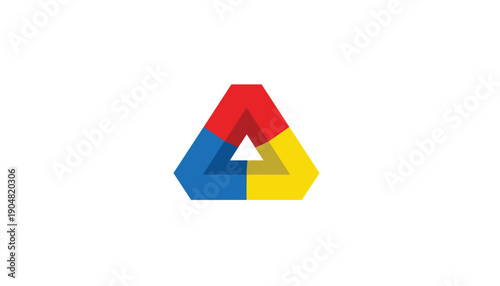 Colorful triangle logo icon abstract design