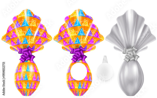 CHOCOLATE EASTER EGG WITH WHITE PACKAGING FOR A SPECIAL EDITION