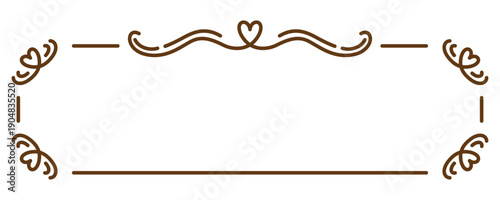 ハートのエレガントなフレーム