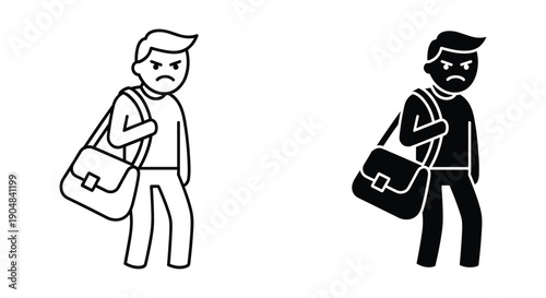 Move or drag icon set in modern minimalist style