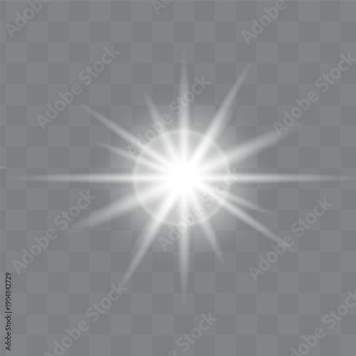 Vector transparent lens flare light effect sun bright sunlight