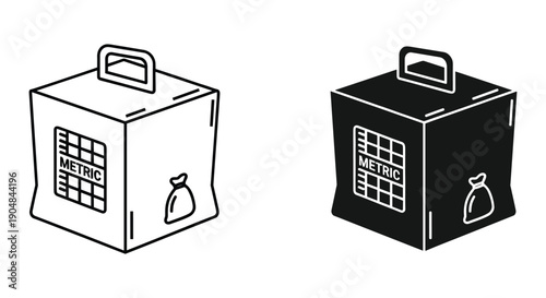 3D ballot boxes white and black voting election concept isolated on transparent background vector illustration
