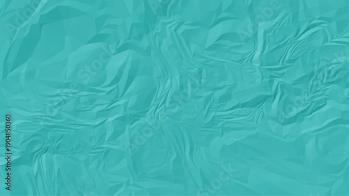 Abstract Teal Low Poly Crumpled Texture Background with Faceted Polygon Surface, Modern Minimal Geometric Design for Branding, Posters, Wallpapers and Digital Projects