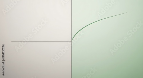 Abstract graph representing a positive growth function or mathematical concept on a coordinate plane with soft color background.
