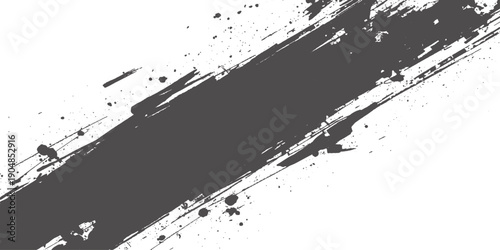 An abstract black ink grunge background featuring a dirty paint splatter texture with a vector spray border and artistic liquid drip design elements