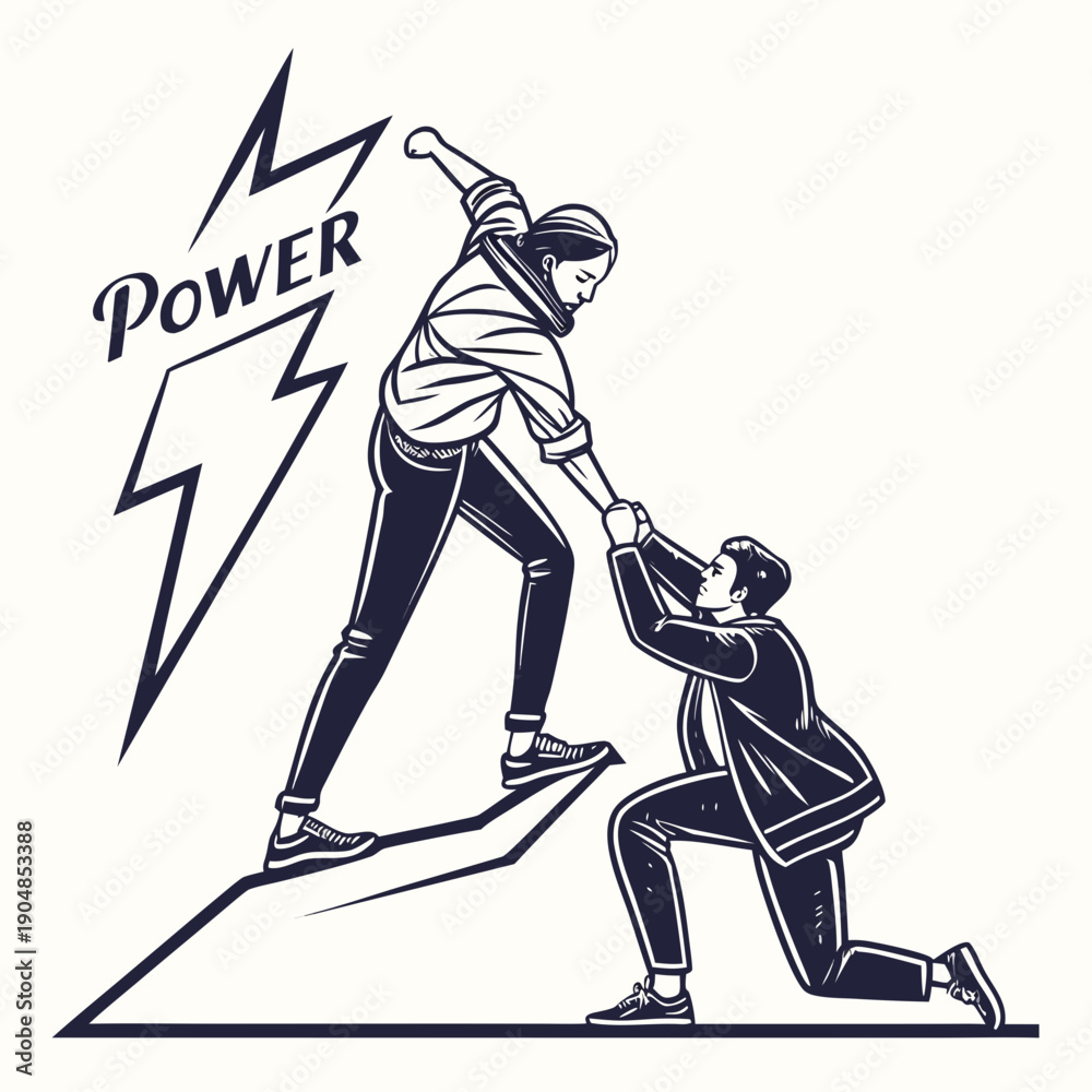 Fototapeta premium Power Strength Support Teamwork Concept