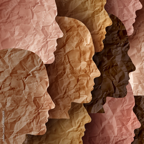 Wallpaper Mural Different Cultures Concept and international diverse people as a celebration of diversity and African Asian and european culture as a multi cultural  multiethnic celebration. Torontodigital.ca