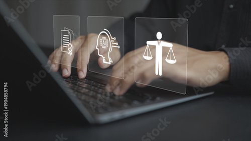 Schilderij op canvas AI regulation concept