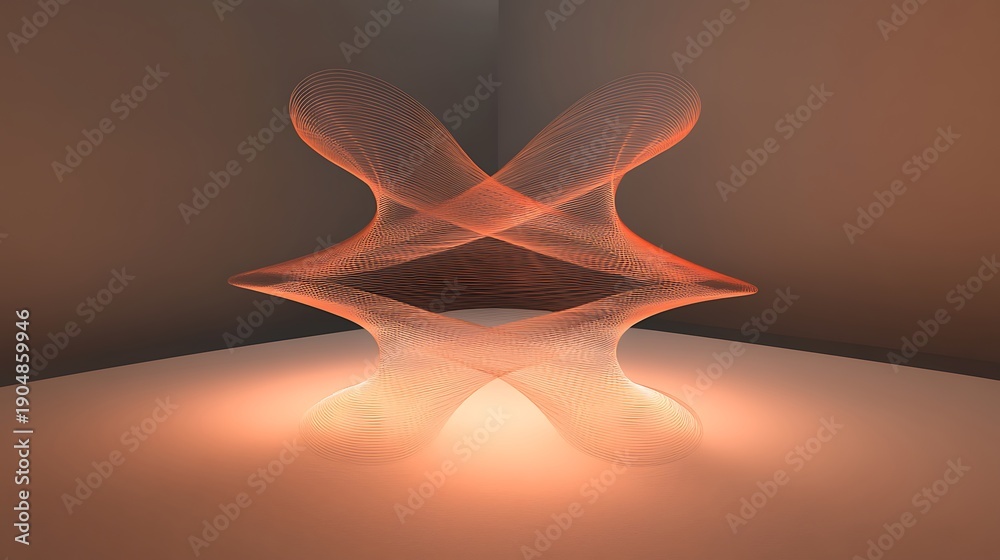 Obraz premium Fractal geometry art orange high resolution image