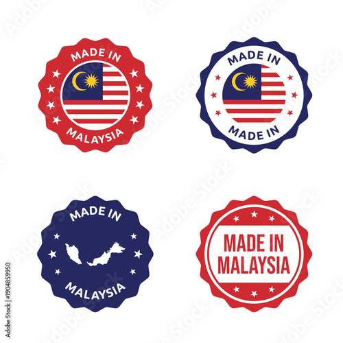 made in Malaysia labels set, product stamps of Malaysia