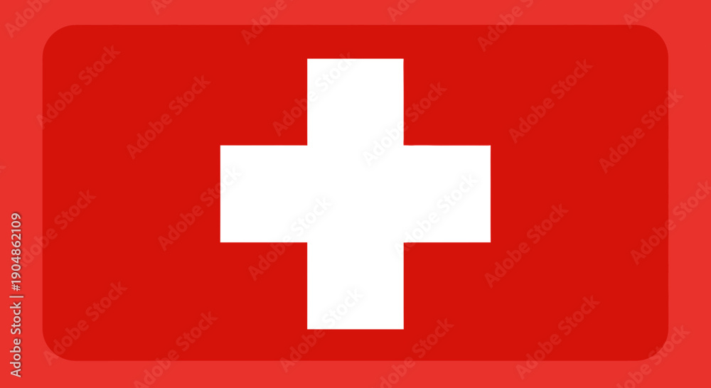 Obraz premium Swiss flag icon