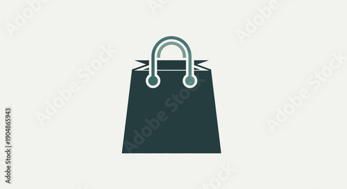 Blank brown paper shopping bag with handles isolated on white background, a vector illustration of an empty retail gift package for business merchandise or store sales