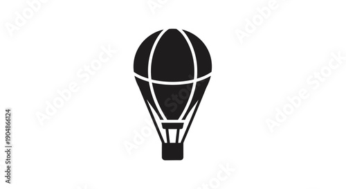 A glowing lightbulb shaped like a bright hot air balloon isolated on white represents a creative energy solution and an innovative technology concept for an inspired idea or new invention