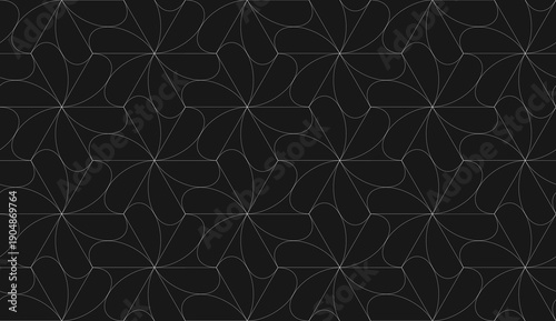 abstract geometric flower seamless pattern with subtle overlapping lines. abstract flower geometric background. luxury background design