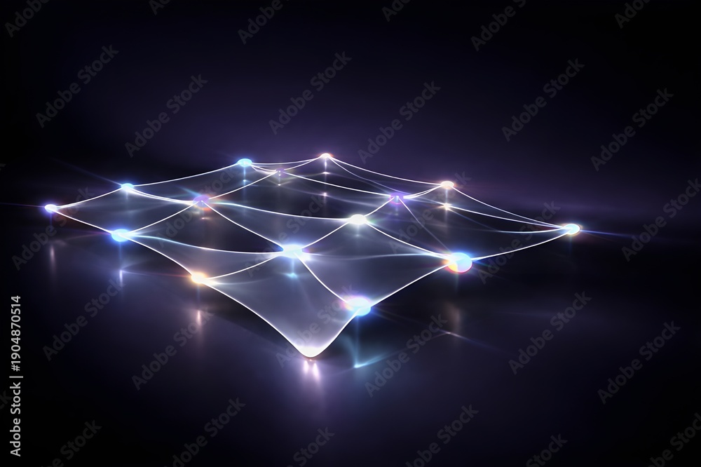 Obraz premium Futuristic Digital Network Connection Background