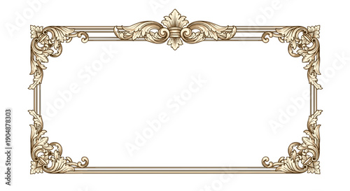 Ornate Gold Frame with Floral Decorations 2.