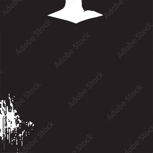 A mysterious shadowy figure in a dimly lit, abstract urban environment under a lone light source Vector