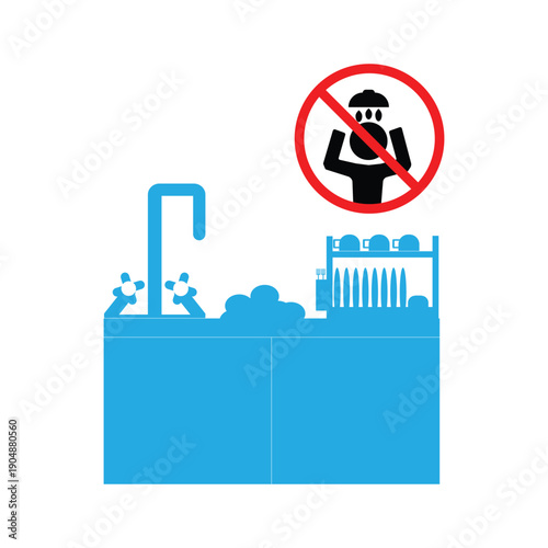  Do not wash your hair in the kitchen sign