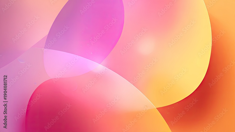 Obraz premium Abstract colorful overlapping shapes design with soft gradient lighting