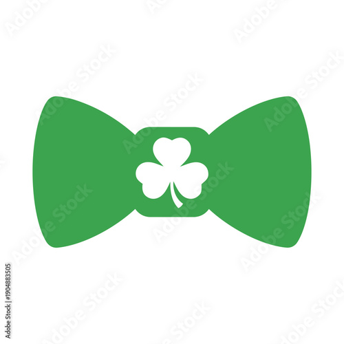 Green Shamrock Bow Tie Party Accessory