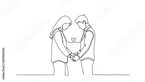 loving couple holding hands heart