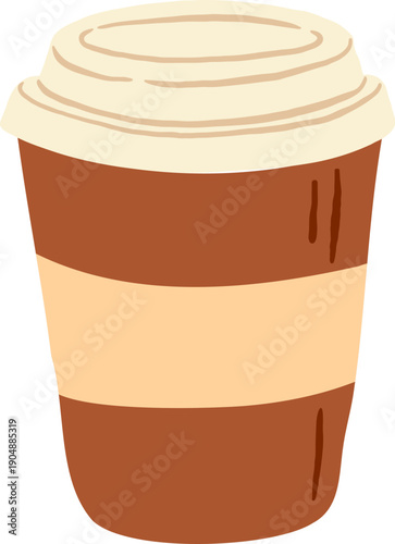  Coffee to go in recycled paper cup vector illustration