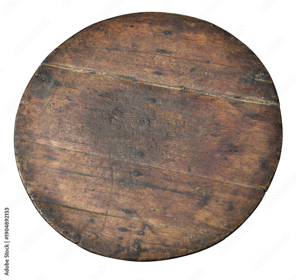 Fototapeta premium Round rustic wood table top surface texture