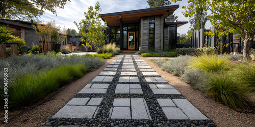 Modern Home Entrance Pathway
