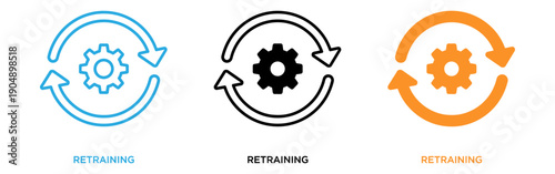 Retraining process icons