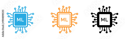 Machine learning icons