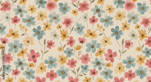 Seamless floral background with elegant white flowers and soft shadows