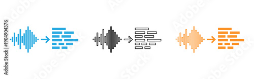 Audio waveform to bar chart conversion process