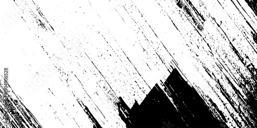 Abstract texture grunge made of diagonal streaks and distressed lines, black ink on a white background. grunge scratch patterns, chaotic linear noise. dirty monochrome pattern of the old worn surface.