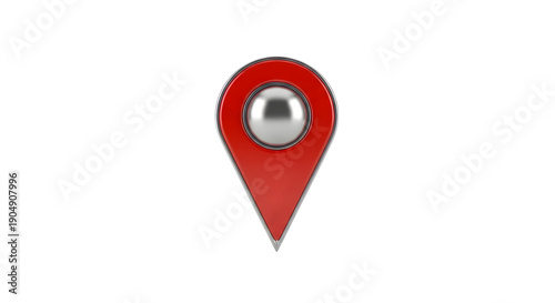 Red map pin icon with white circle isolated on transparent background Free Download Red map pin icon with white circle isolated on transparent background - GFXLoad