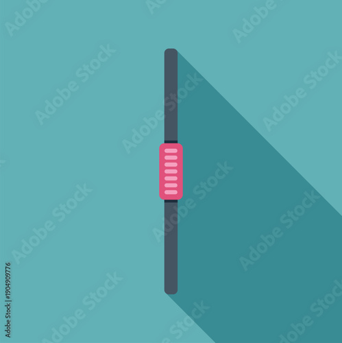 Pilates bar vector icon representing fitness equipment for home or gym workout