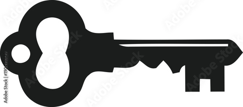 Abstract black shape resembling a partial loop or a stylized letter