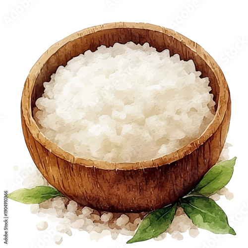 Rice Pudding, playful watercolor vector depicting lively antics and expressive gestures, isolated on a white background.