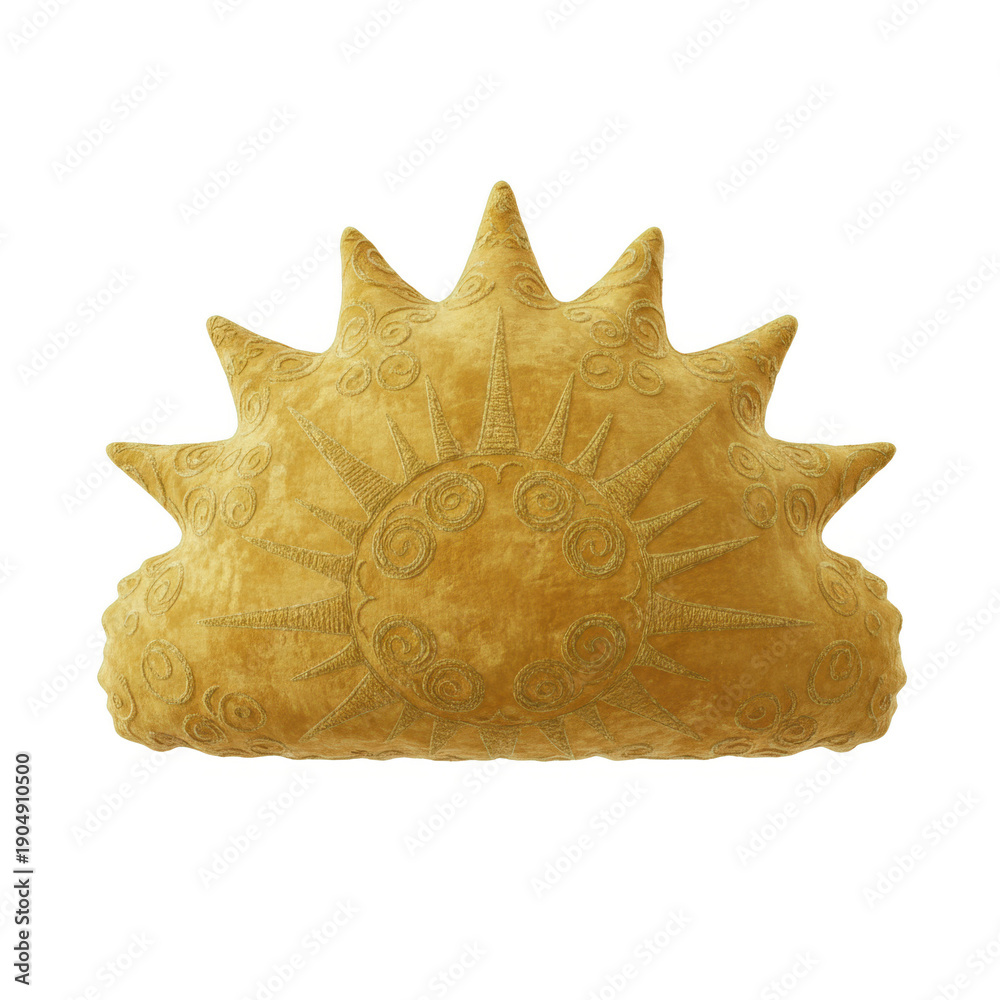 Fototapeta premium Embroidered Sun Shaped Pillow