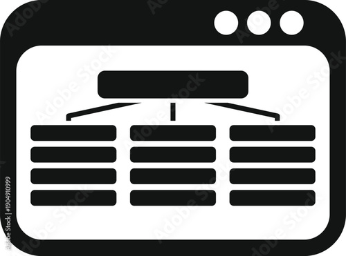Website sitemap displaying hierarchical structure inside a browser window