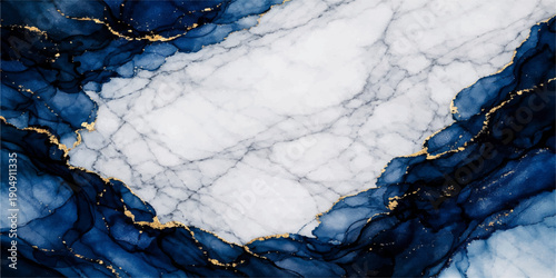 Abstract blue grunge sky background with a white cloud pattern and a relief texture of a world map across a winter landscape ocean