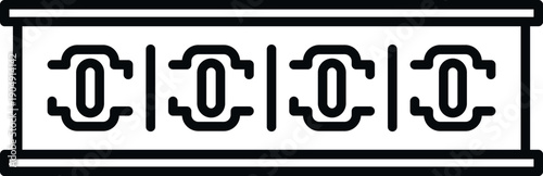 Conveyor belt icon visualizing industrial automation and factory production