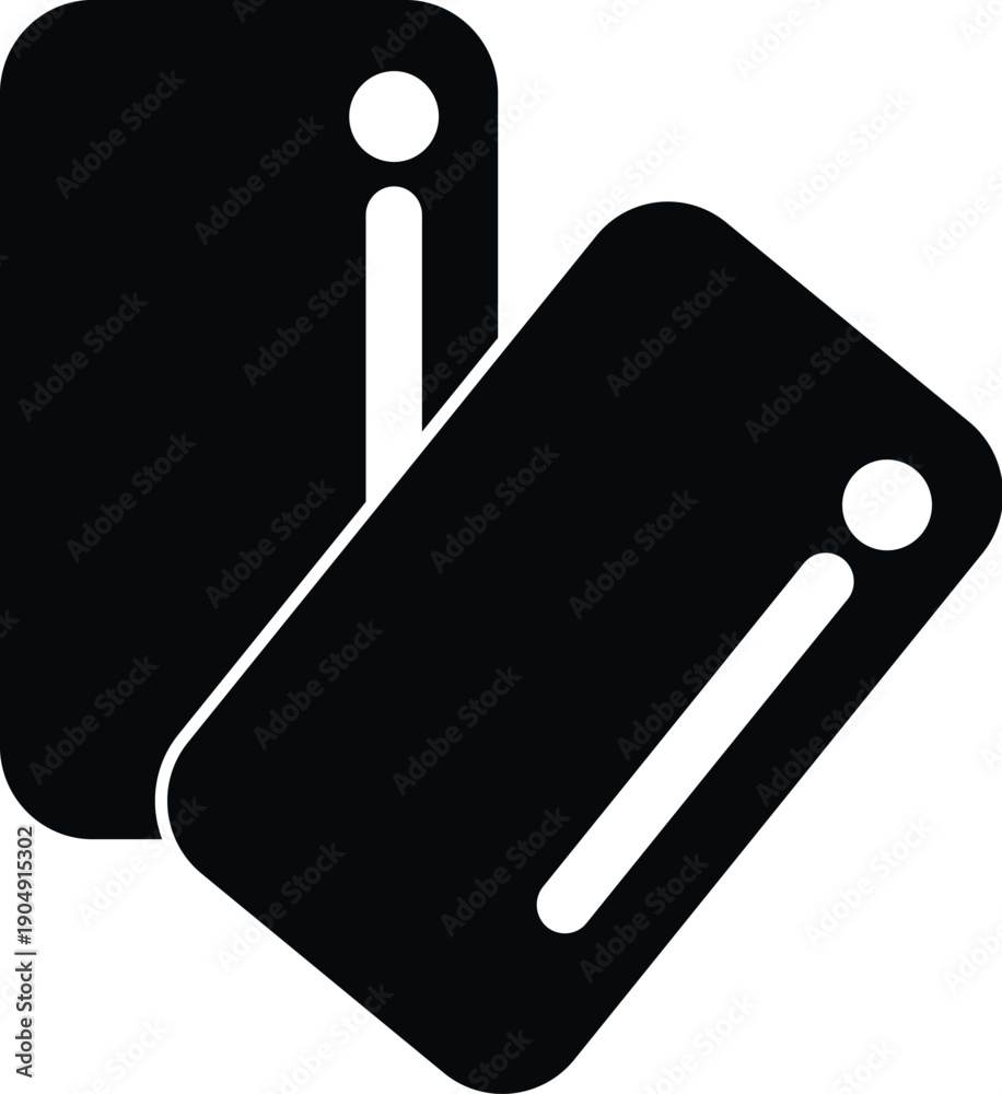 Obraz premium Dog tags representing military identity, veteran service, and army association