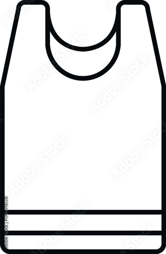 Training vest icon symbolizing team sports, practice, and athletic apparel