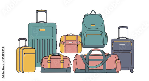 Assorted Luggage and Travel Bags Collection 2.