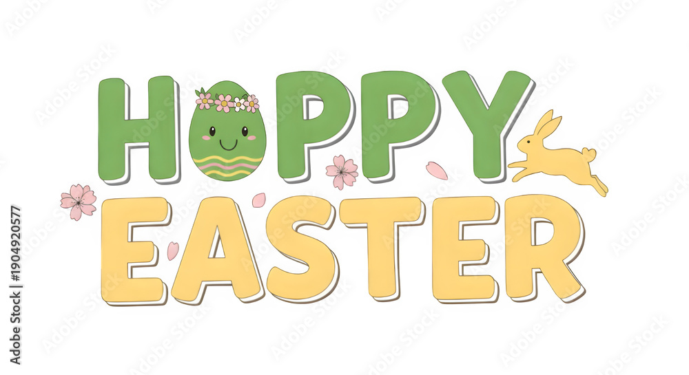 Naklejka premium Hoppy easter isolated on transparent background