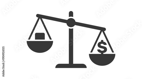 Justice Balance Scale Vector Silhouette | Black Legal Symbol of Fairness and Law | Editable Courtroom Graphic for Ethics, Equity, Legal Institutions, and Design Projects