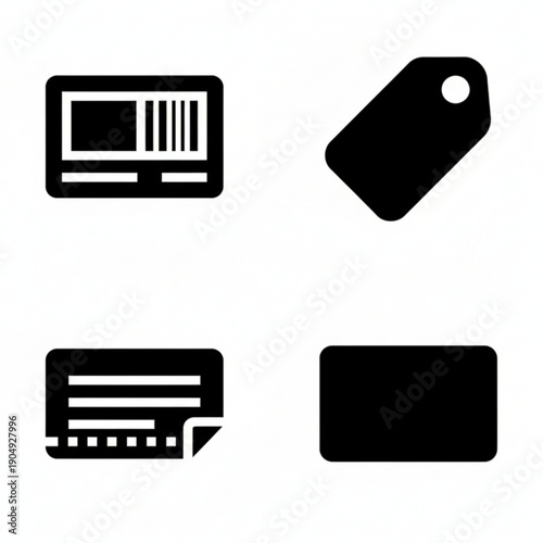 shopping icons set