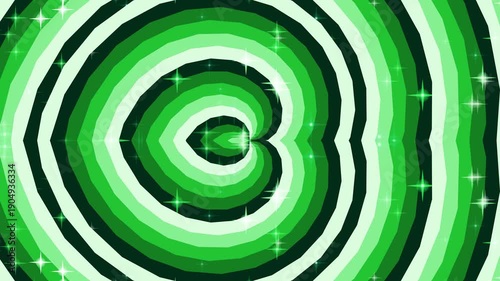 Wallpaper Mural Concentric Green Rings with Sparkling Stars Abstract Background Torontodigital.ca