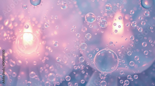 pink bubbles in water